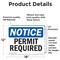 Signmission Permit Required, 18 in W x Rectangle, Vinyl Decal OS-2PACK-NS-D-1218-L-17183 - alternate 5